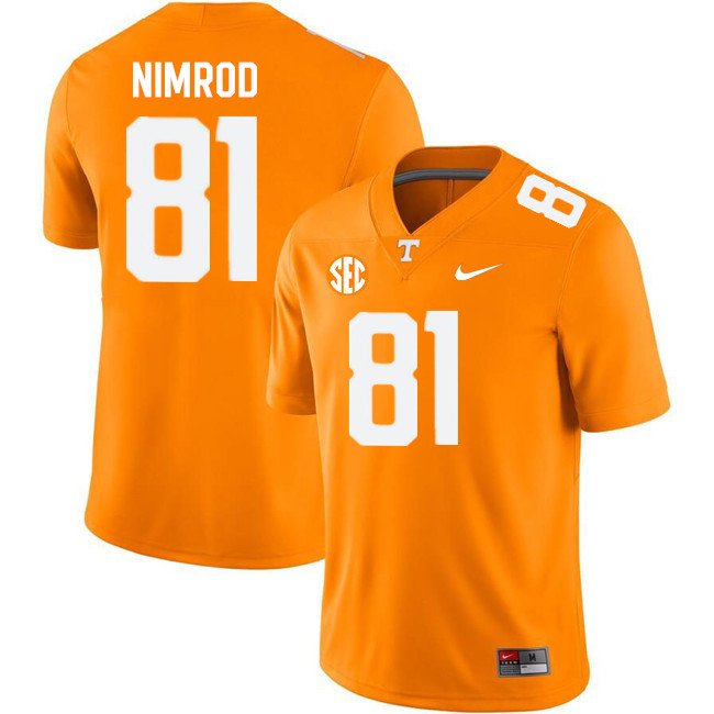 Tennessee Volunteers #81 Chas Nimrod College Football Jerseys Stitched Sale-Orange